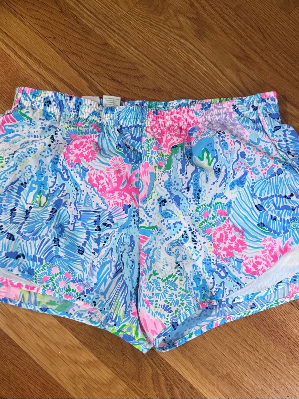 LIly Pulitzer Printed Blue & Pink Women's Athletic Shorts